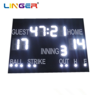 Ασύρματος έλεγχος LED οθόνης Πίνακας αποτελεσμάτων του μπέιζμπολ με εύκολη εγκατάσταση και κόκκινο / κίτρινο