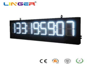 Ψηφιακό ρολόι των άσπρων οδηγήσεων χρώματος εξαιρετικά λεπτών, ηλεκτρονικό χρονόμετρο για υπαίθριος και εσωτερικός