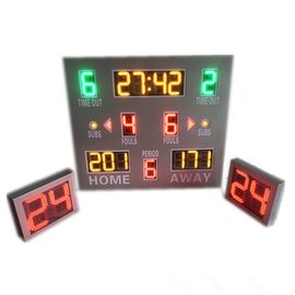 Πίνακας βαθμολογίας καλαθοσφαίρισης των ψηφιακών ασύρματων οδηγήσεων ελέγχου με το πυροβοληθε'ν ρολόι σε 3 είδη χρωμάτων