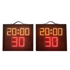 Η εσωτερική καλαθοσφαίριση αργιλίου πυροβόλησε το ρολόι, πολυ αθλητικός πίνακας βαθμολογίας με το χρόνο παιχνιδιών