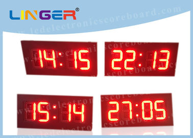 4 βιομηχανικό ψηφιακό ρολόι ψηφίων, τοποθετημένο τοίχος ψηφιακό ρολόι με την ένωση των υποστηριγμάτων