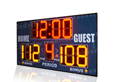 Εύκολος φορητός πίνακας βαθμολογίας καλαθοσφαίρισης εγκατάστασης, ρολόι αποτελέσματος καλαθοσφαίρισης με τα υποστηρίγματα