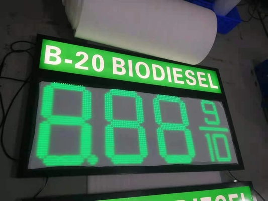 Πράσινο χρώμα 12 σημαδιών τιμής του φυσικού αερίου των UV ακρυλικών οδηγήσεων πινάκων» 300mm