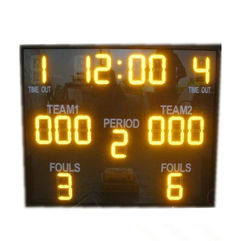 8» ηλεκτρονικός πίνακας βαθμολογίας καλαθοσφαίρισης πινάκων βαθμολογίας 200mm φορητός με το πυροβοληθε'ν ρολόι 